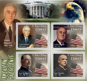 Stamps. Presidents USA Franklin Roosevelt 2024 year 1+1 sheet perforated NEW