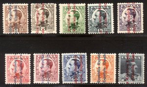 SPAIN #478-87 Mint NH - 1931 Overprint Set