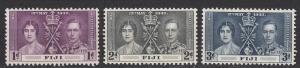 Fiji - 1937 Coronation Issue Sc## 114/116 - MLH/MH  (5584)