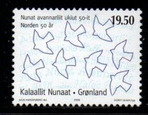 Greenland Sc 470 2006 50th Anniversary Nordic stamps stamp mint NH