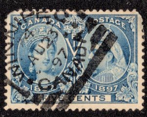 Canada Scott 54 Used with thins at top corners.