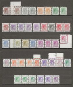 HONG KONG 1938/52 SG 140/62 + Shades MNH