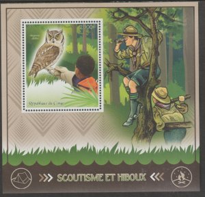 SCOUTS & OWLS perf m/sheet containing one value mnh