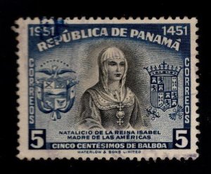 Panama  Scott 384 Used 1952  Queen Isabella stamp