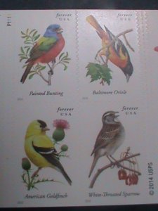 ​UNITED STATES-2014-SC#4891b COLORFUL BEAUTIFUL LOVELY SONG BIRDS MNH BOOKLET