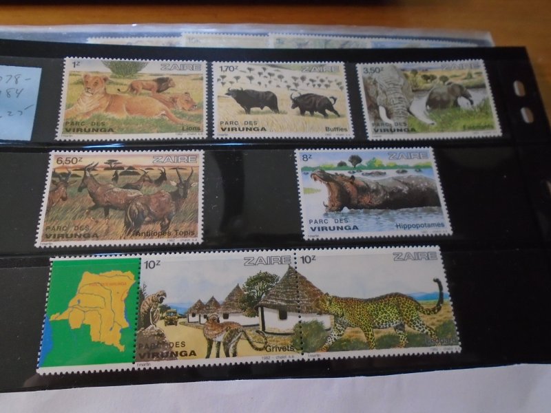 Zaire  #  1078-84  MNH  Wildlife