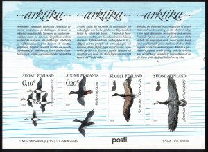 FINLAND 2017 Arctic Birds S/S; Scott 1538; MNH