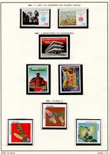 ANGOLA vintage collection 1981-3 1 sheet Eladio Santos MNG 8 stamps themes G