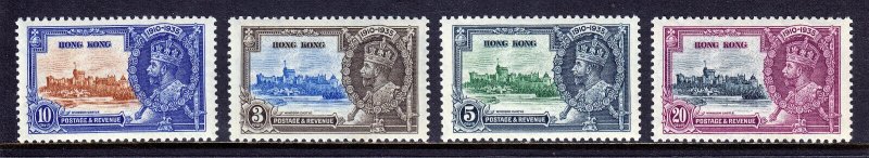 HONG KONG — SCOTT 147-150 —  1935 KGV SILVER JUBILEE SET — MNH — SCV $200