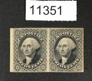 MOMEN: US STAMPS # 17 USED PAIR LOT #11351