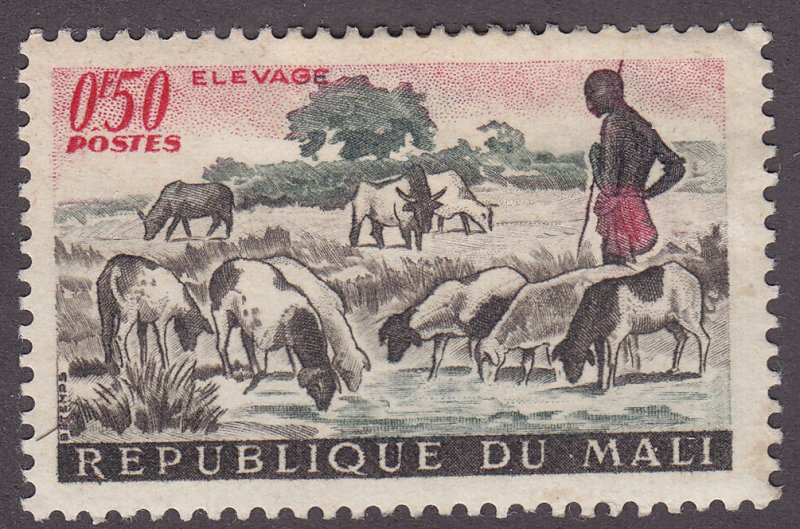 Mali 16 Shepherd and Sheep 1961