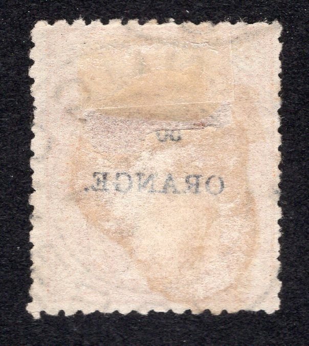 Romania 1891 50b orange Carol I, Scott 107 used, value = $13.00