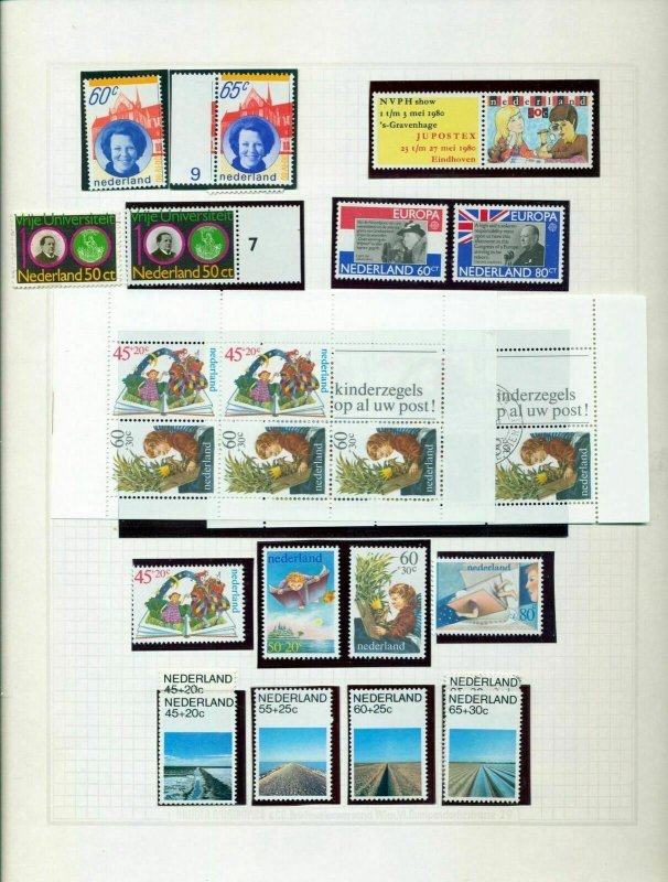 Netherlands Mid/Modern MNH Sheets Booklets Wildlife Red X 130Tro454