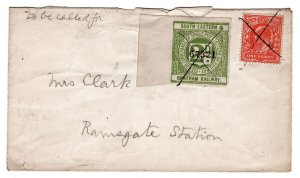 (I.B) South Eastern & Chatham Railway : Letter Stamp 2d (complete cover)