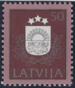 Latvia 1991 MNH Sc 305 50k Coat of Arms