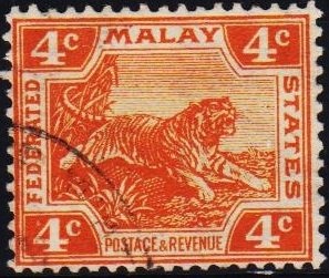 Malaya(Federated Malay States). 1900 4c S.G.60 Fine Used