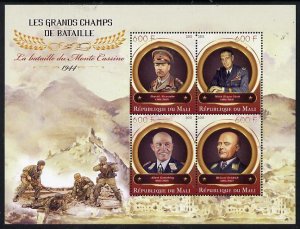 MALI - 2015 - Battle of Monte Cassino - Perf 4v Sheet - MNH-Private Issue