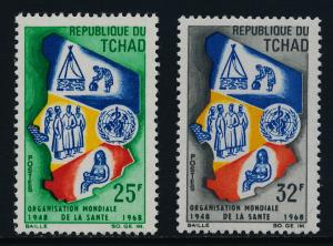 Chad 152-3 MNH Map, WHO, Mother & Child