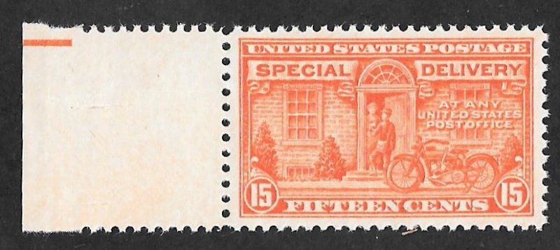 E16 15 cents Motorcycle, Stamp mint OG NH EGRADED XF 93 XXF