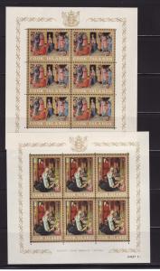 Cook Islands 170-174 Sheets Set MNH Christmas, Art (B)