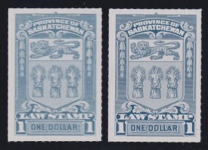 Canada Revenue (Saskatchewan), van Dam SL72a, MNH, DOUBLE PRINTED (8 Recorded)