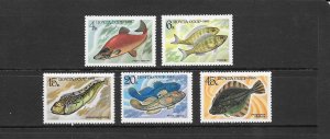 FISH - RUSSIA #5164-5168  MNH