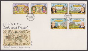 JERSEY - 1982 LINKS WITH FRANCE - 6V - FDC