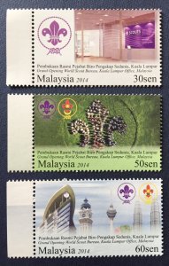 MALAYSIA 2014 World Scout Bureau Set of 3V SG#2020-2022 MNH