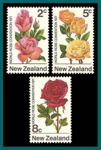 New Zealand 1971 Rose Convention, MLH #484-486,SG967-SG969