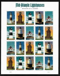 US 2021 Mid-Atlantic Lighthouses Sheet Scott # 5621-5625, XF MNH**, USPS Sealed