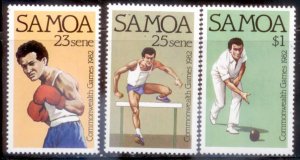 Samoa 1982 SC# 579-80 M hing remnant CH3