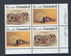 Canada #575a LR PL BL Subarctic Indians 8¢ MNH2