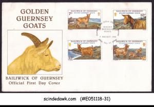 BAILIWICK OF GUERNSEY - 1980 GOLDEN GUERNSEY GOATS - FDC