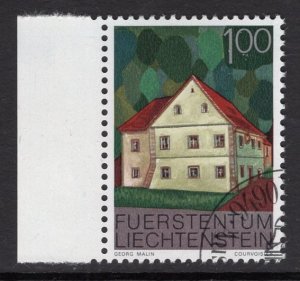 Liechtenstein   #646   cancelled  1978  buildings  1fr