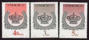 MACAO/MACAU SC#486-488 CENTENARY OF MACAO POSTAGE STAMPS (1984) MNH