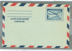 Philippines  1956 50c aerogramme