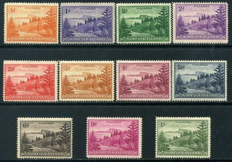 Norfolk Island 1947 Part Set SG1 to SG11 to 1/ Mounted Mint