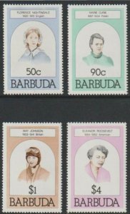 BARBUDA - 1981 - Famous Women - Perf 4v Set - Mint Never Hinged