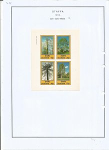 STAFFA - 1982 - Trees - Sheet - Mint Light Hinged - Private Issue