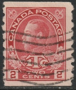 Canada 1916 Sc MR6ii war tax coil used rose carmine