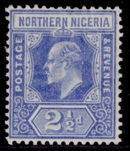 NORTHERN NIGERIA EDVII SG31, 2½d blue, M MINT.