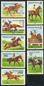 Togo 1985, Horse sports 8v, MNH