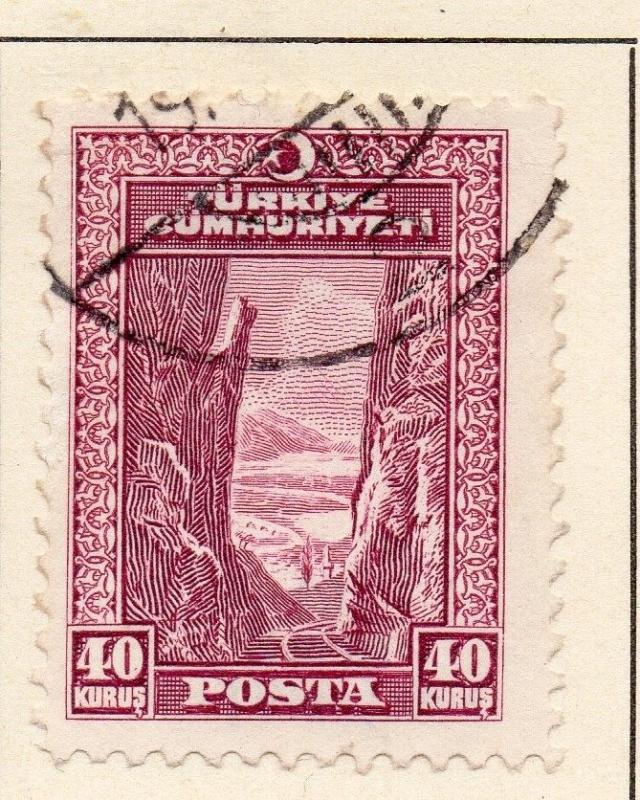 Turkey 1930 Early Issue Fine Used 40k.  230741