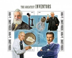 Sierra Leone - 2017 Great Inventors - 4 Stamp Sheet - SRL171104a