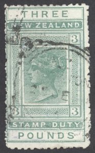 New Zealand Sc# AR21 Used 1882-1890 £3 Queen Victoria 