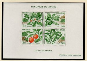 Monaco c 1775 Orange Tree 4 Seasons stamp sheet mint NH