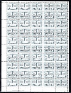 382, Scott, 5c, Canada, Mace and Speakers Chair ,Full Sheet of 50, 1958, Postage