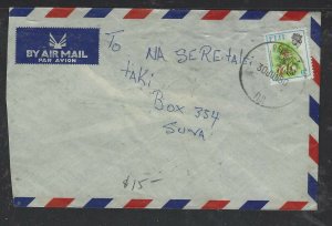 FIJI ISLANDS COVER (PP0305B) 1980  QEII 6C FLOWER COVER  RA TO SUVA 