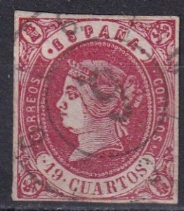 Spain #58  F-VF Used  CV $225.00 (Z1536)