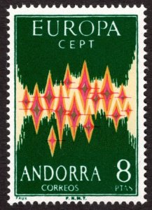 1972, Andorra, Spanish Administration, 8P, MNH, Sc 62, Reprint